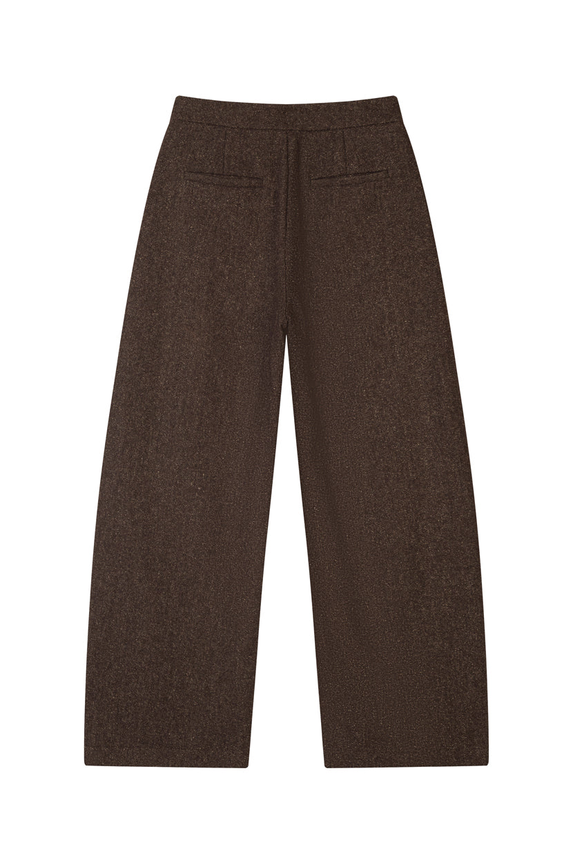 Petite Studio's Natalia Wool Pants in Brown