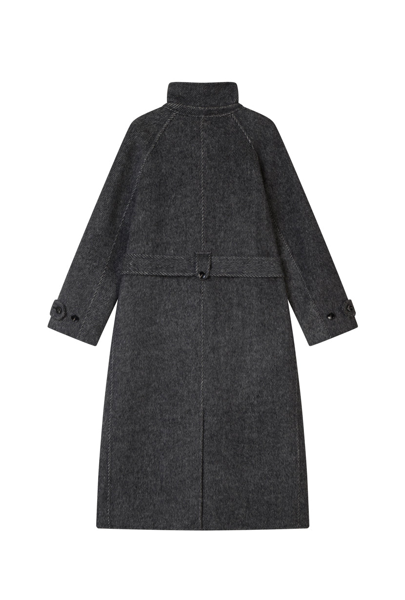 Petite Studio's Luna Double-Faced Wool Coat in Grey