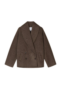 Petite Studio's Gabriene Wool Coat in Mocha