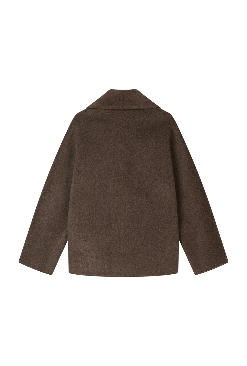 Petite Studio's Gabriene Wool Coat in Mocha
