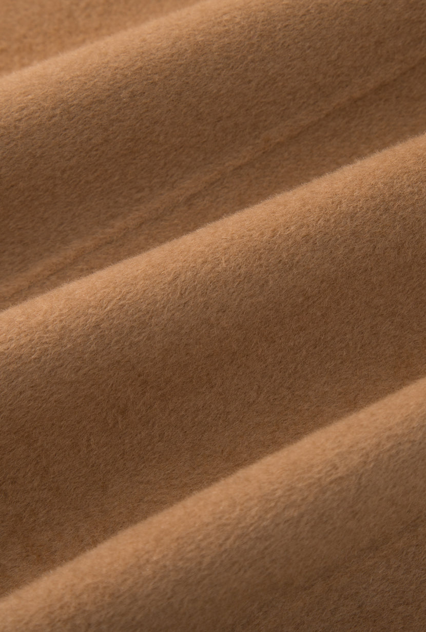 Petite Studio's Ulysses Double-Faced Cashmere Coat in Camel