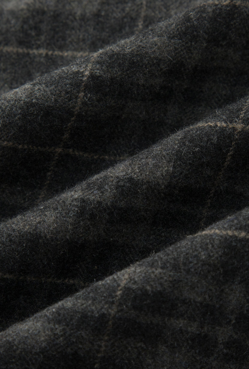 Petite Studio's Wyatt Wool Skirt in Charcoal Plaid
