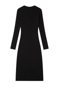 Petite Studio's Leigh Wool Knit Midi Dress in Black