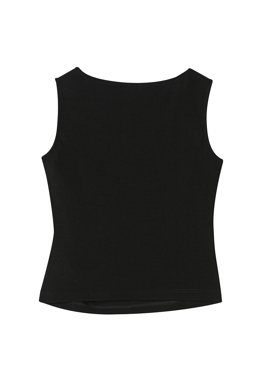 Petite Studio's Elyse Jersey Top in Black