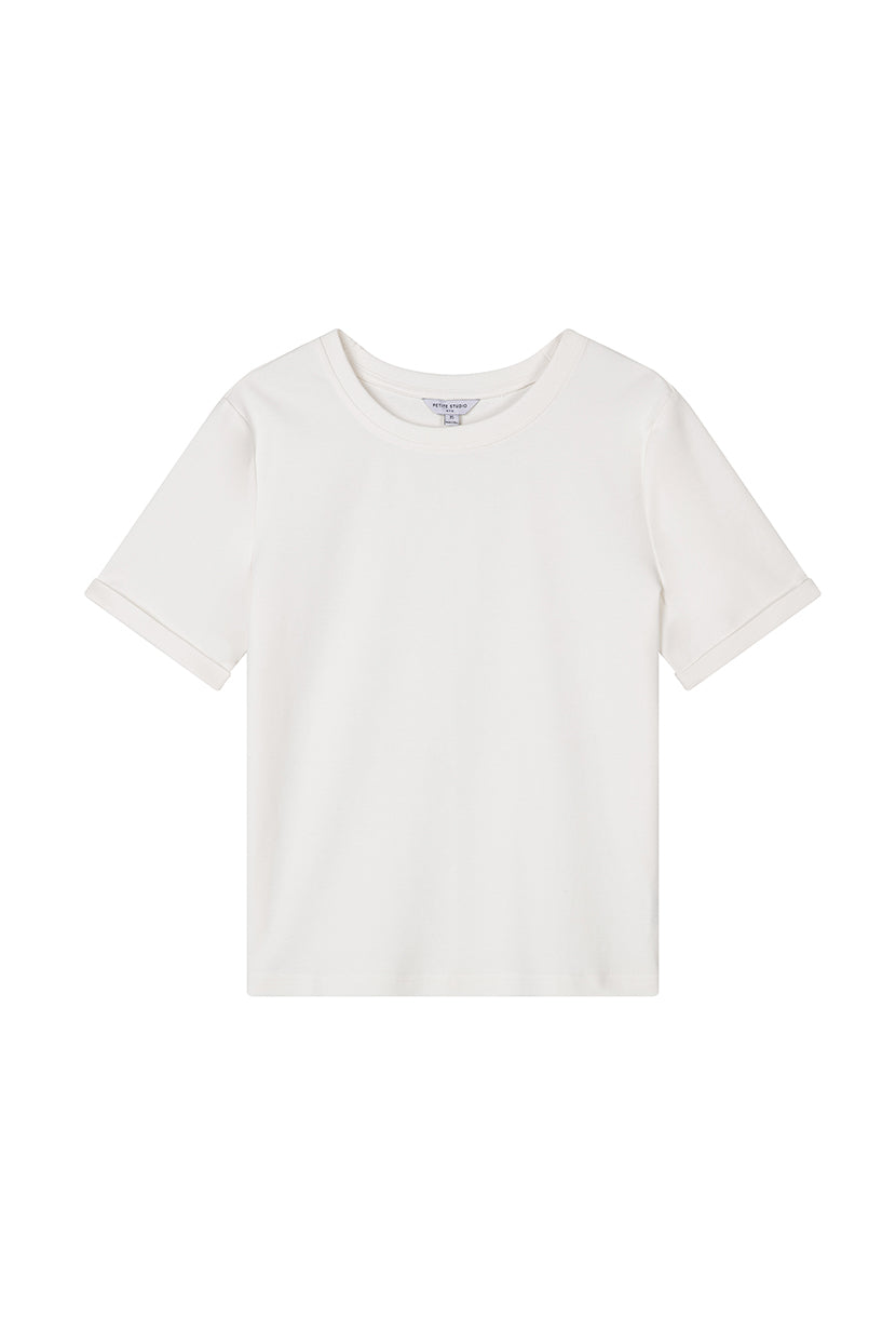 Petite Studio's Eunice Cotton T-shirt in Ivory