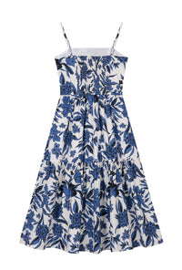 Petite Studio's Finch Cotton Dress in Blue Floral