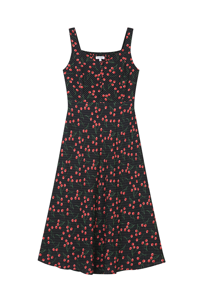 Petite Studio's Fynn Midi Dress in Black Cherry