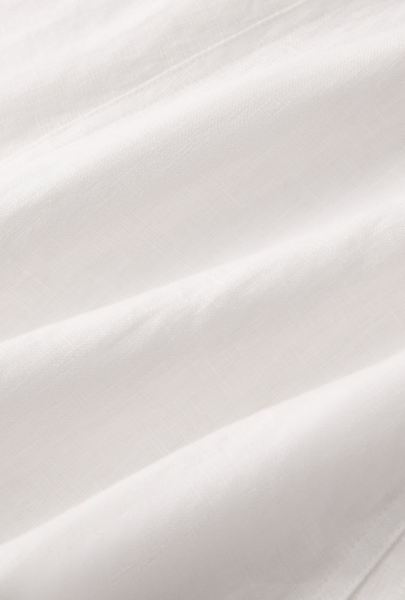 Petite Studio's Fenton Panel Linen Dress in Ivory 