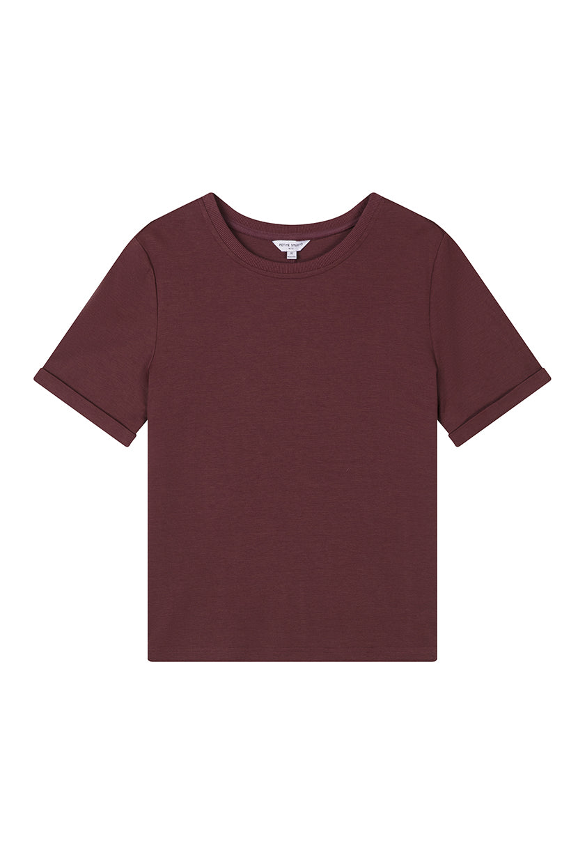 Petite Studio's Eunice Cotton T-shirt in Angora Red 