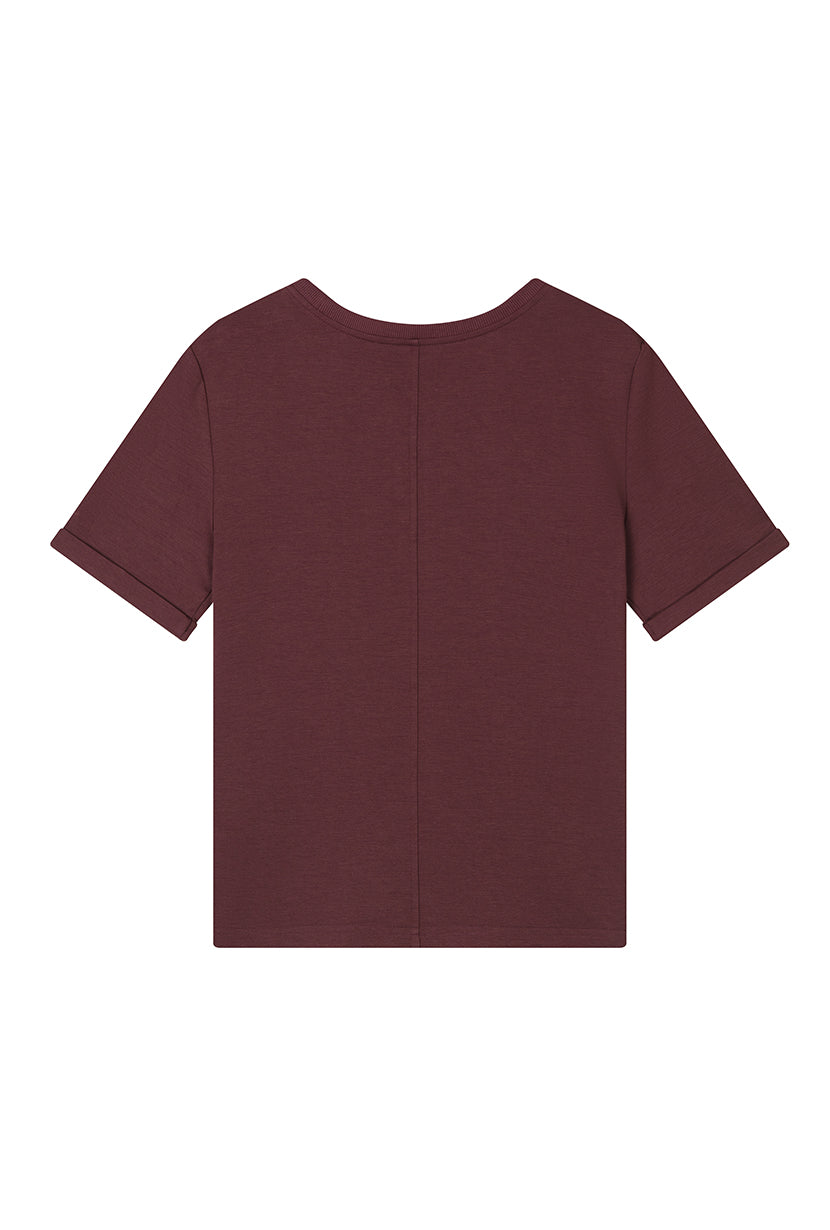 Petite Studio's Eunice Cotton T-shirt in Angora Red 