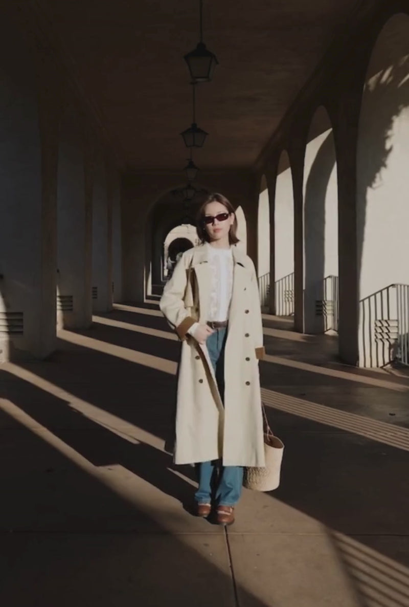 Petite Studio's Hagar Trench Coat in Beige