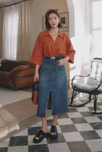 Petite Studio's Pippa Denim Skirt 