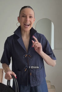 Petite Studio's Nadia Denim Blouse in Indigo 