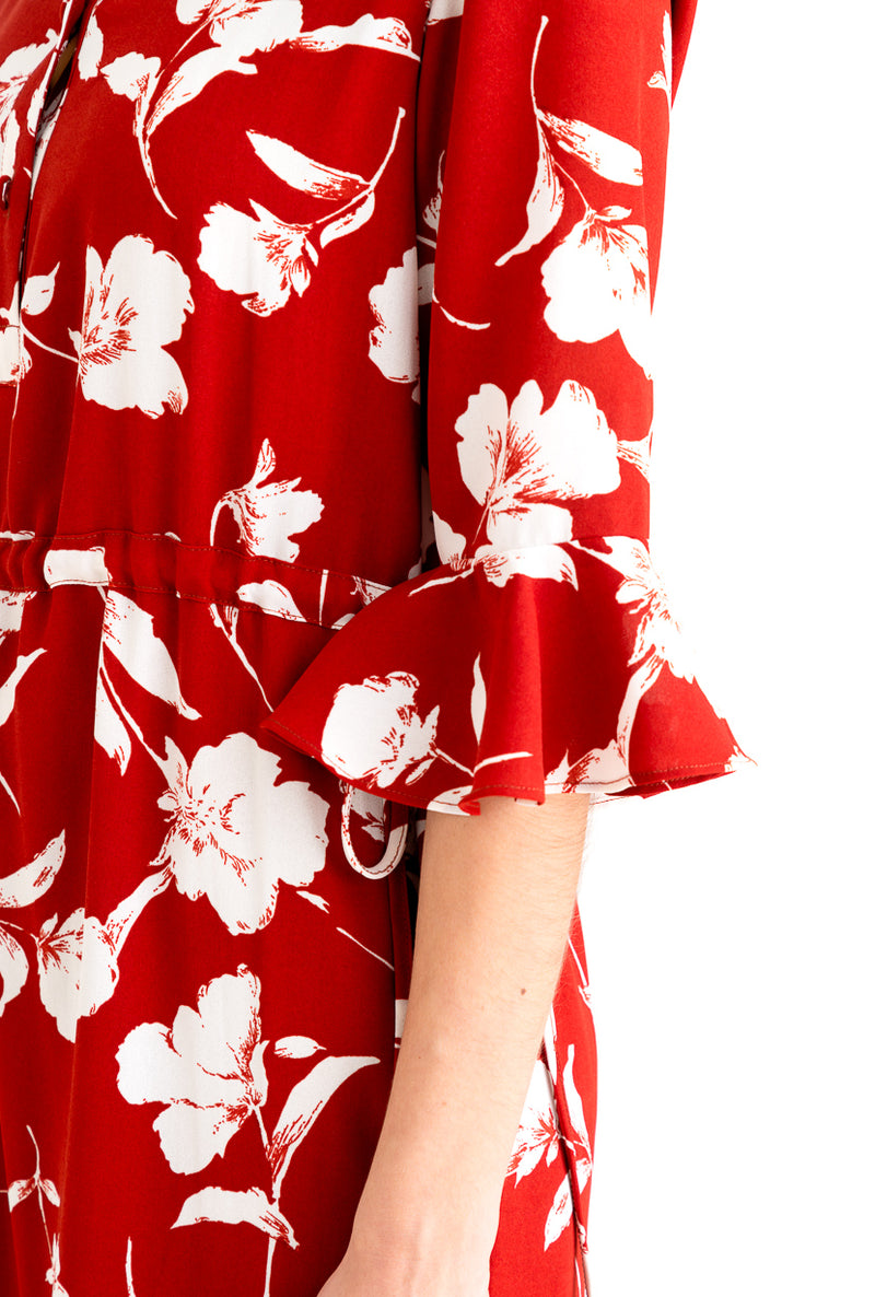 nyc dresses red Petite Studio NYC Celina Dress in Red Floral