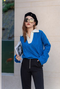 Canyon Cashmere Blend Sweater - Classic Blue