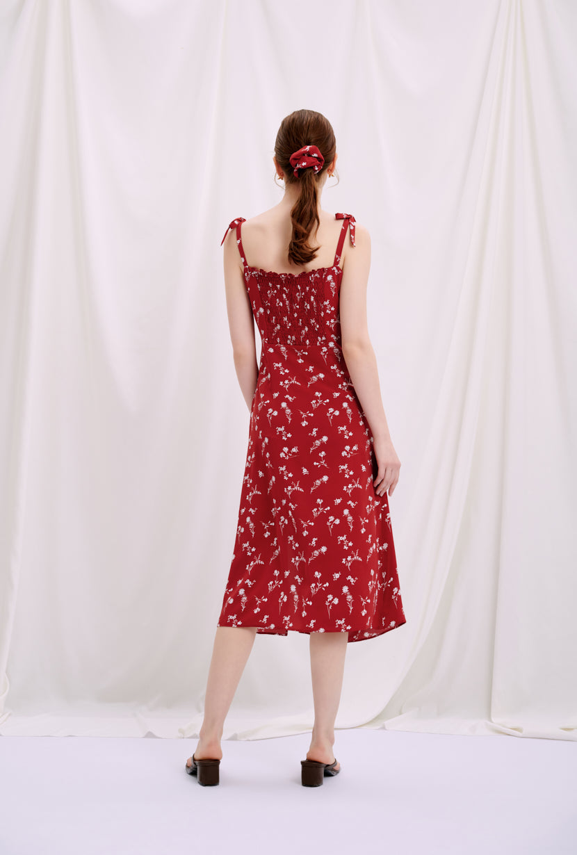 Petite Studio's Summer Lorraine Dress in red floral