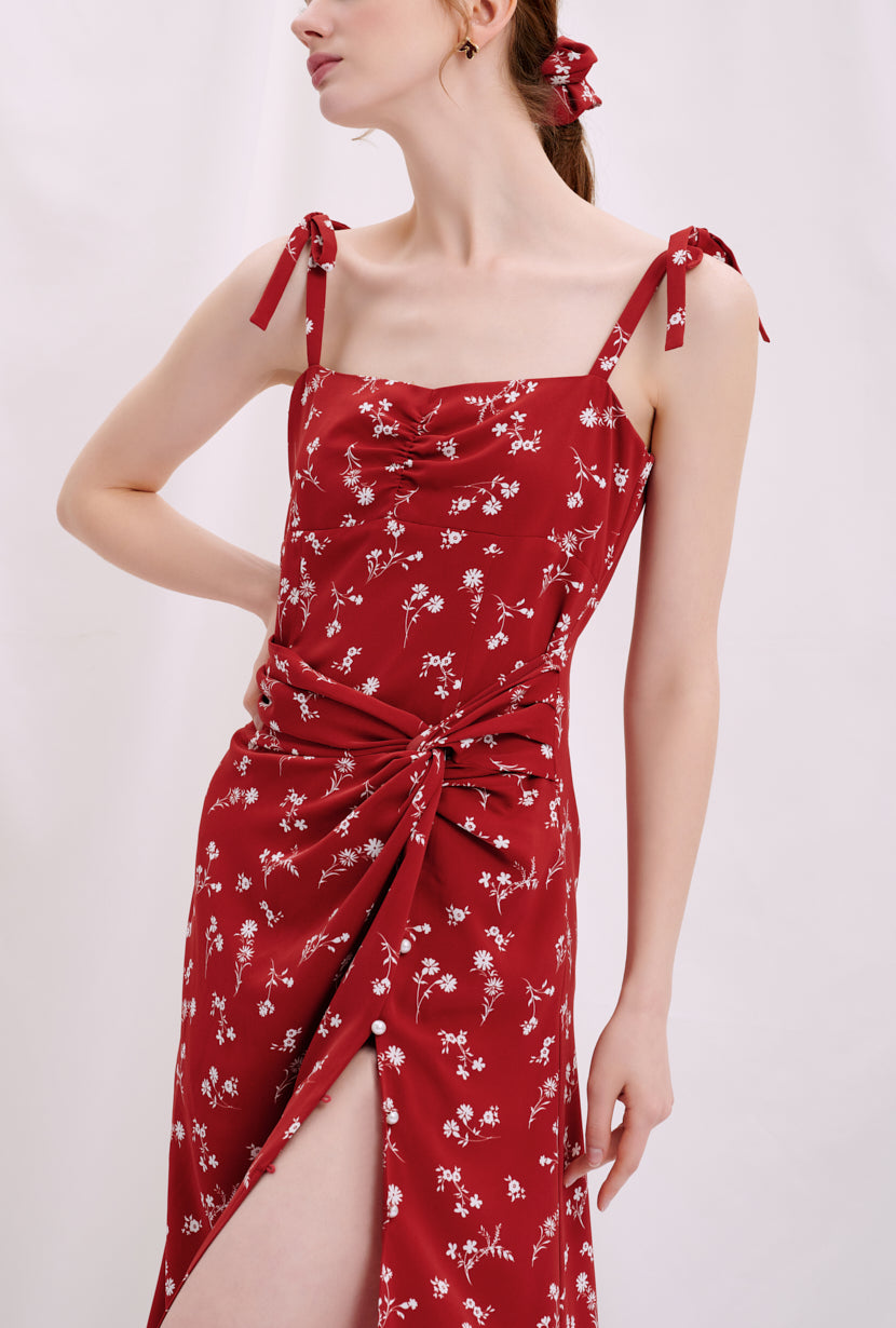 Petite Studio's Summer Lorraine Dress in red floral