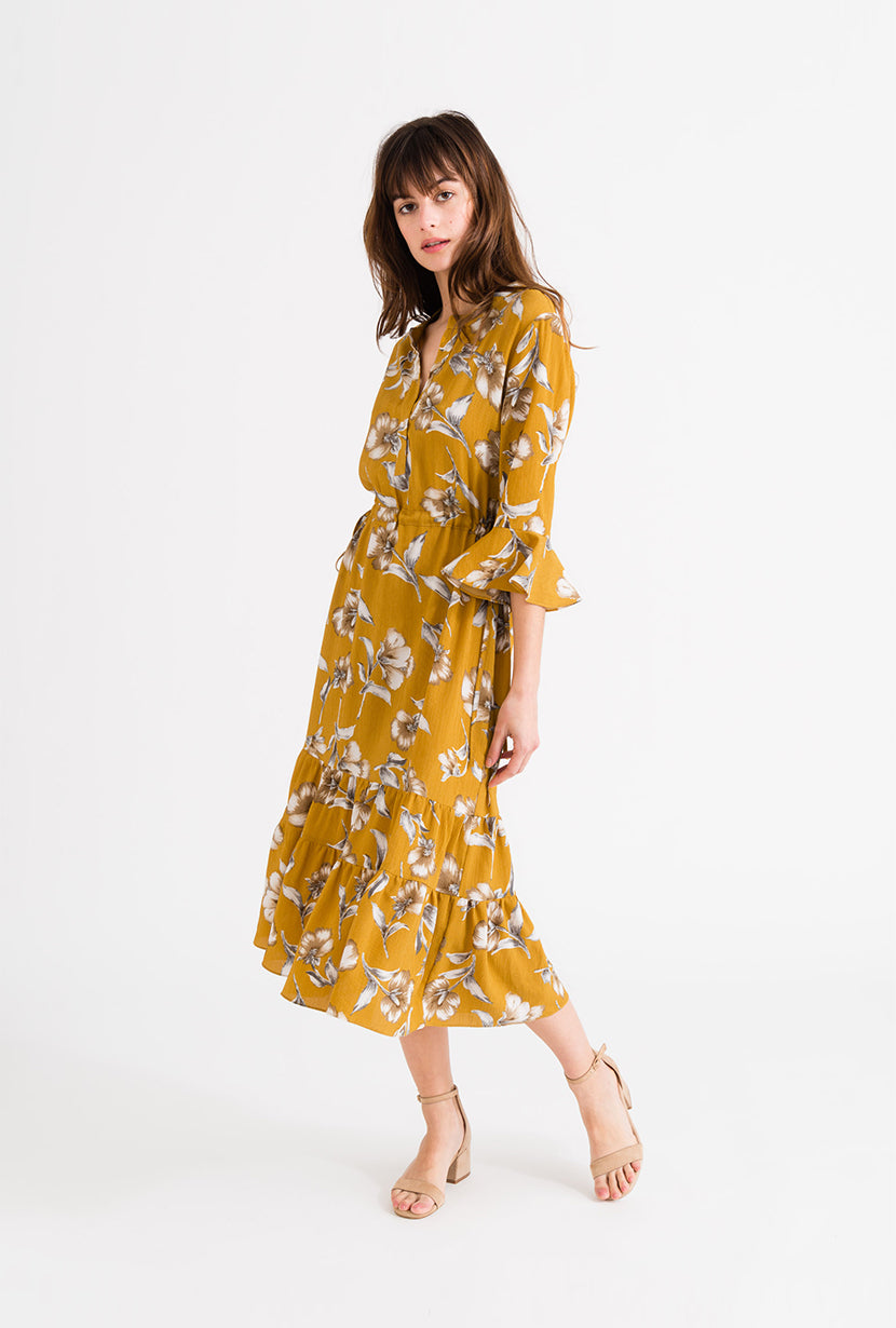 Celina Dress - Mustard-dresses-Petite Studio