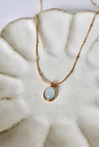 Petite Studio's Aquamarine Pendant Necklace