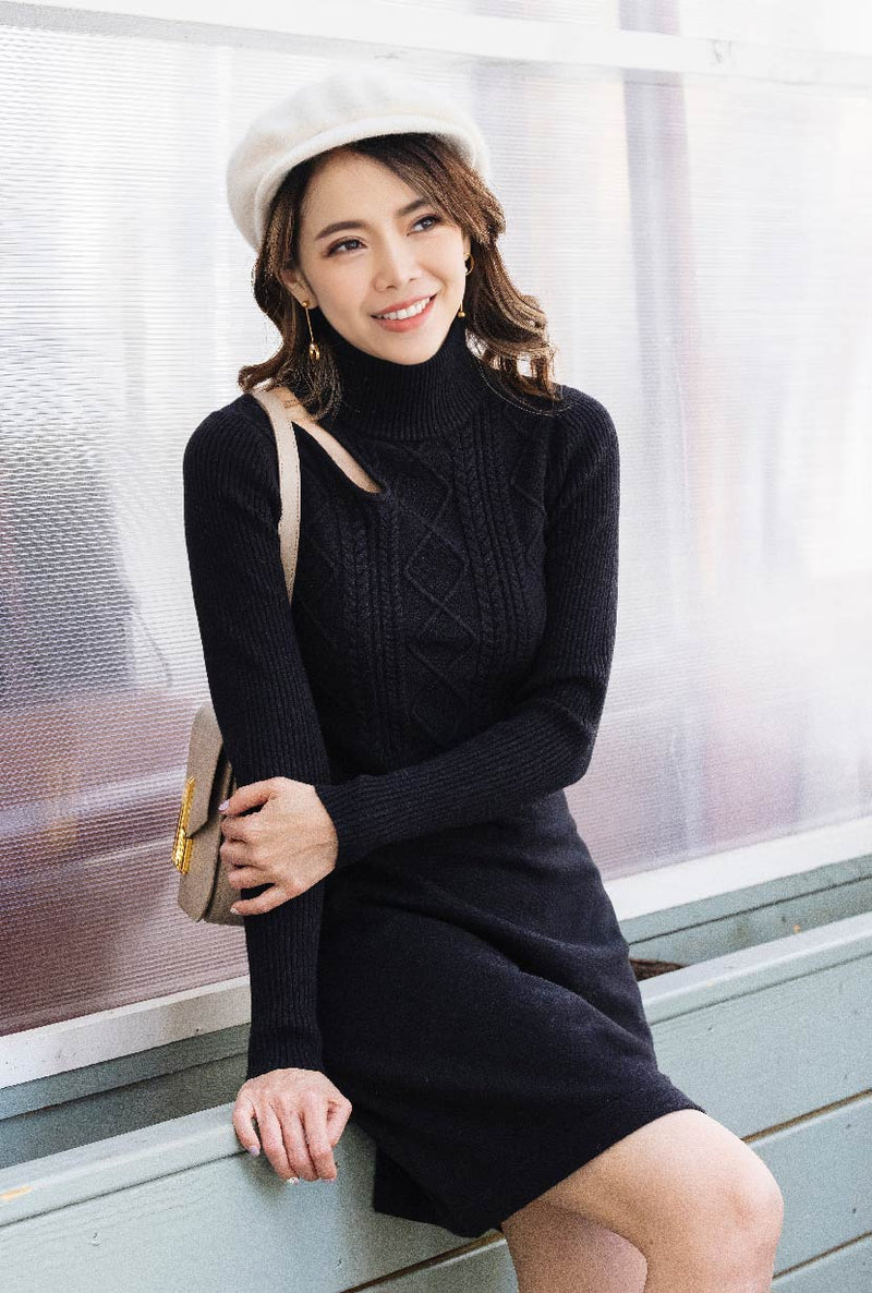 Petite Studio's Saffron Knit Dress in Black