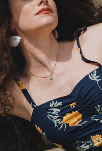 Petite Studio's Aquamarine Pendant Necklace