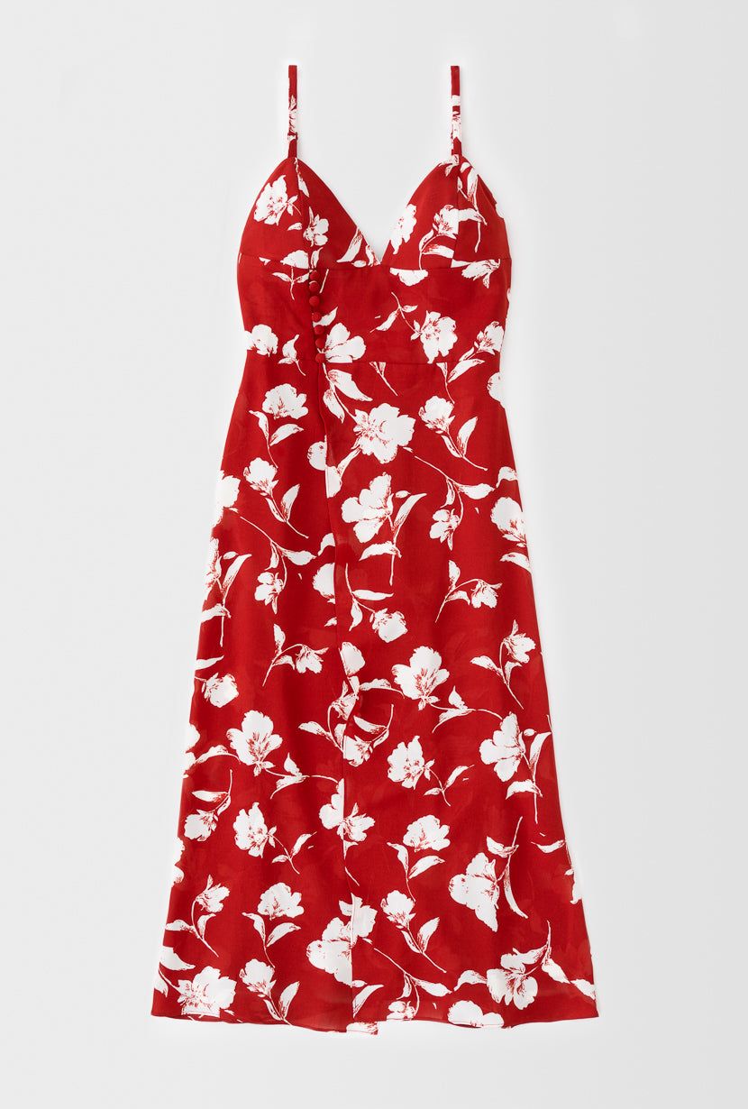 Petite Studio's Carly Dress in Red Floral - Women's Fashion