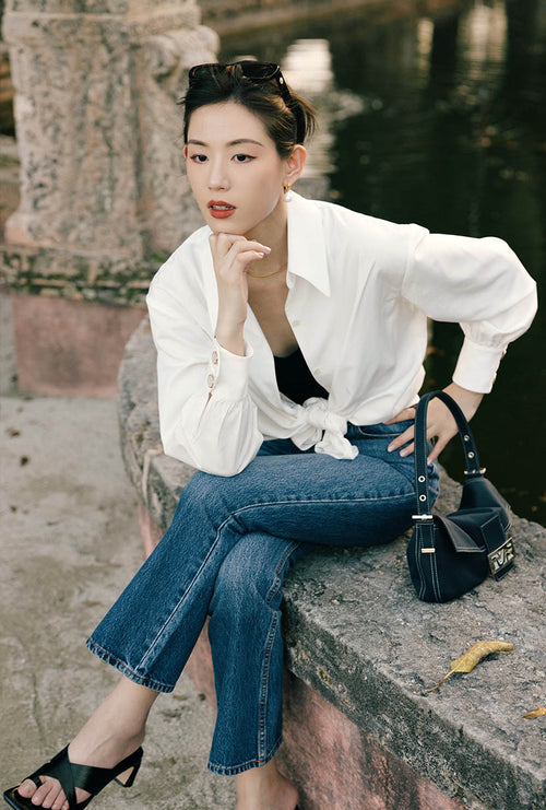 Petite Studio's Valeria Blouse in Ivory
