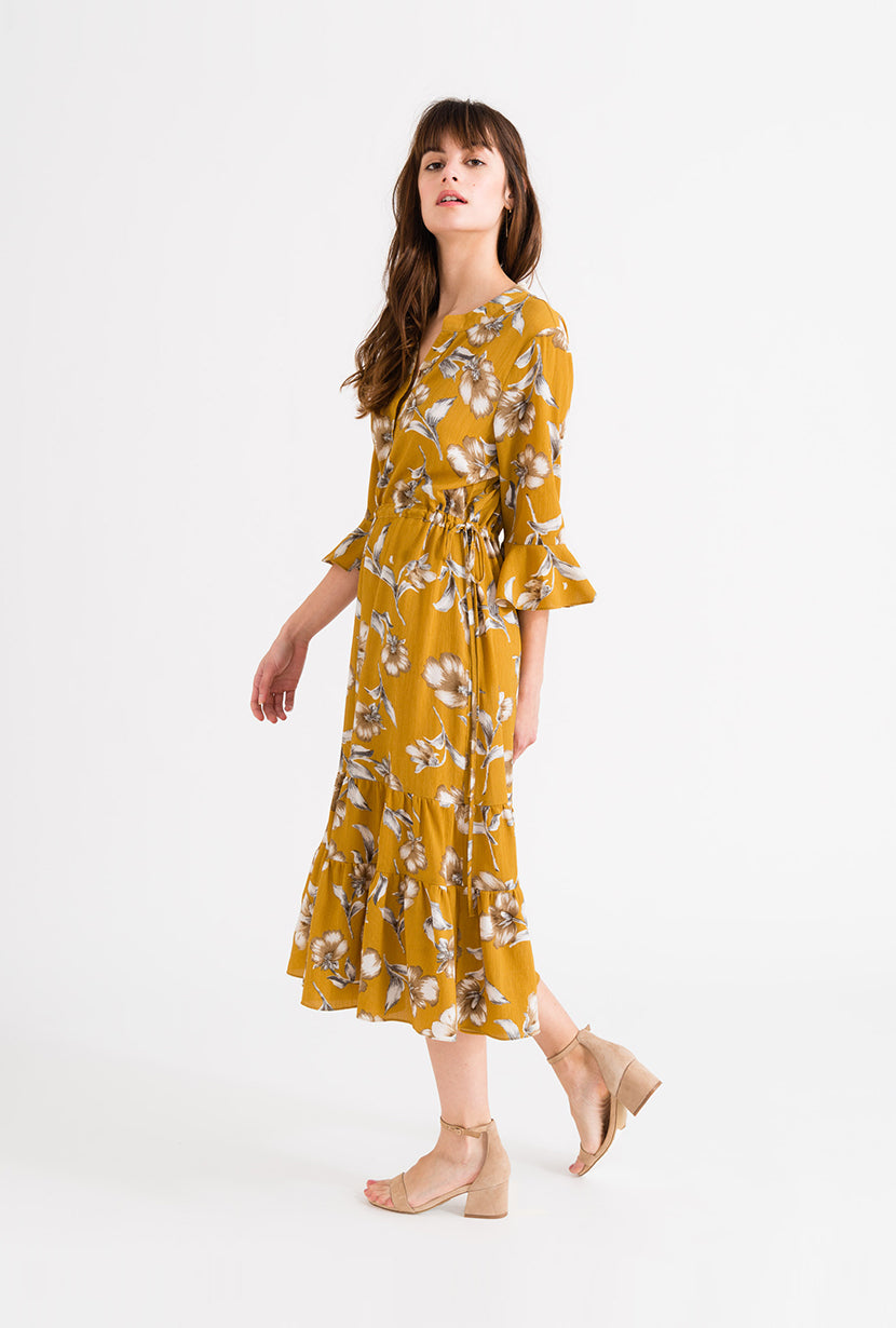 Celina Dress - Mustard-dresses-Petite Studio